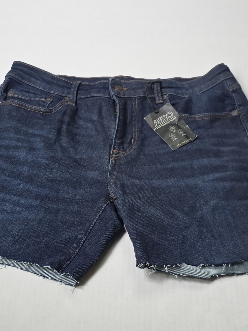 Aero Denim Men's Dark Blue Cutoff Shorts